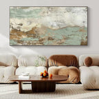 Earthy Tones with Crackled Textures "Crackled Memories" Abstract Painting On Canvas PS1268