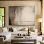 “Neutral Textured Layers” - Neutral Tones Abstract Minimalist Painting On Canvas PS0709