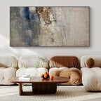 Gray, Brown, and Blue Textured, "Coastal Impression" – Textured Abstract Painting On Canvas PS0976