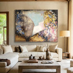 “Figurative Floral Abstract” - Abstract Figurative Painting On Canvas PS0418