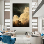 “Dark - Light Moody Clouds” - Romantic Sky Painting On Canvas DS022