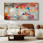 Vivid Color Collage, "Creative Chaos" – Abstract Collage - Style On Canvas PS0931