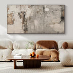 Gray and Brown Textured, "Timeless Patina" – Textured Abstract Painting On Canvas PS0973