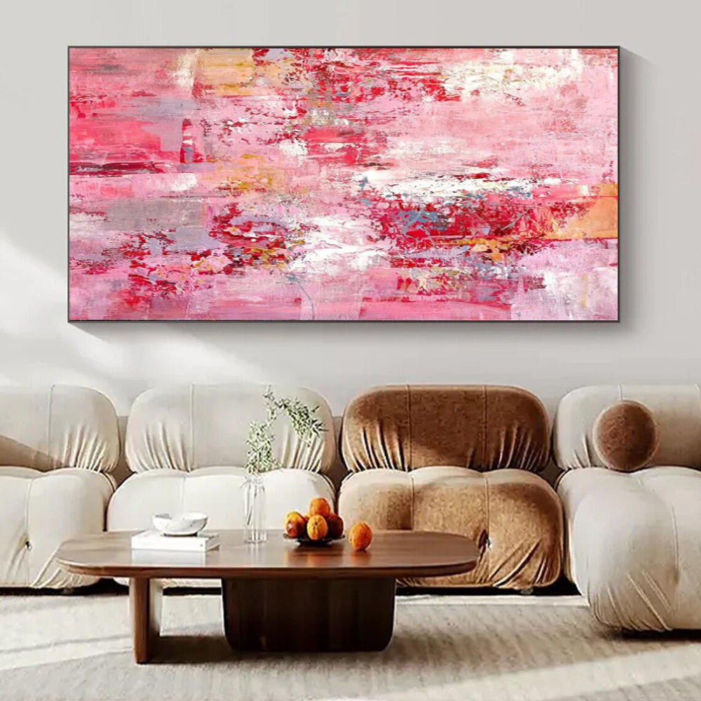 “Pink Abstract Dream” - Soft Abstract Painting On Canvas PS0204