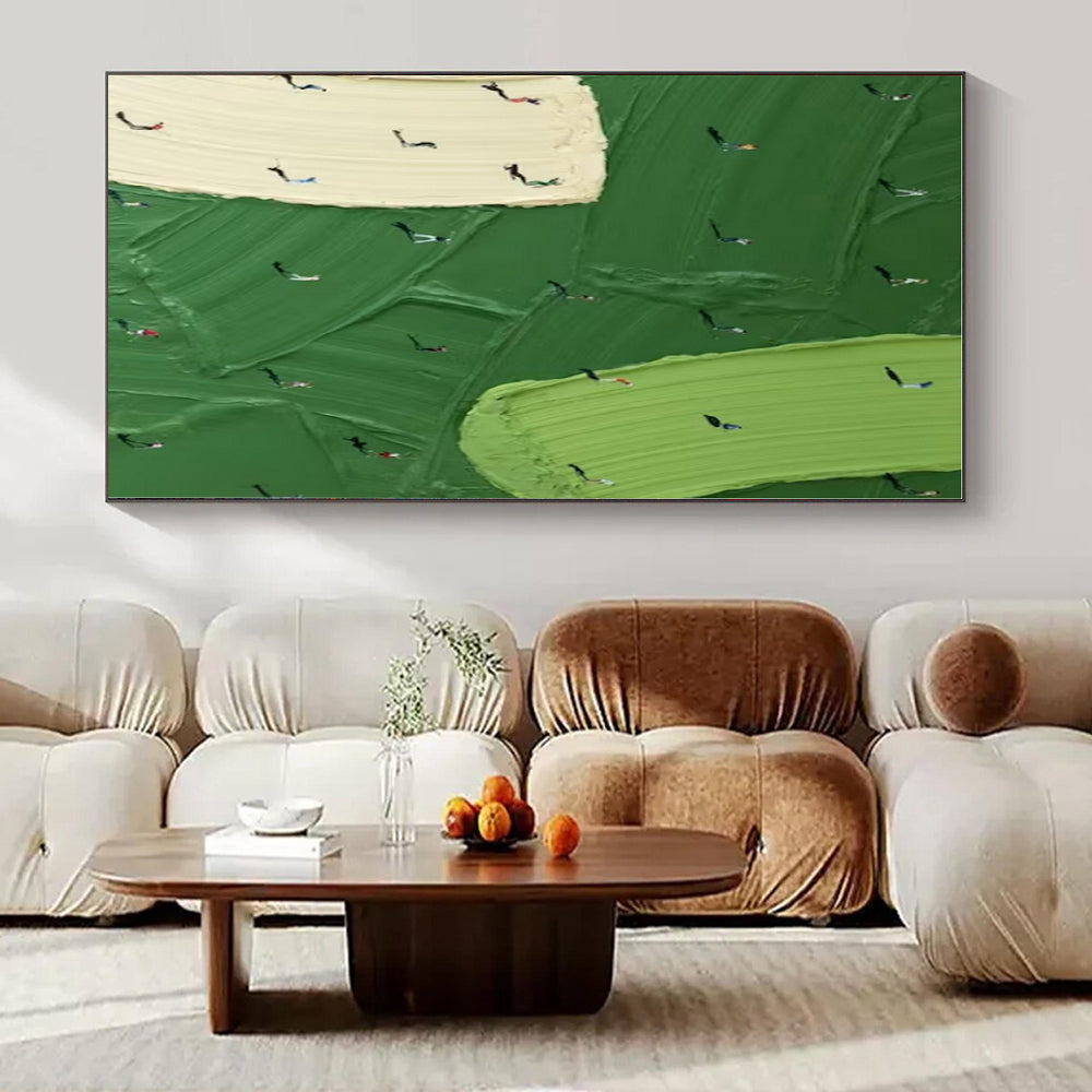 Beige, Blue, Brown, Orange with Abstract Simplicity "Simple Beauty" Abstract Painting On Canvas PS1353