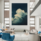 “Blue - White Dreamy Clouds” - Surreal Sky Painting On Canvas DS020