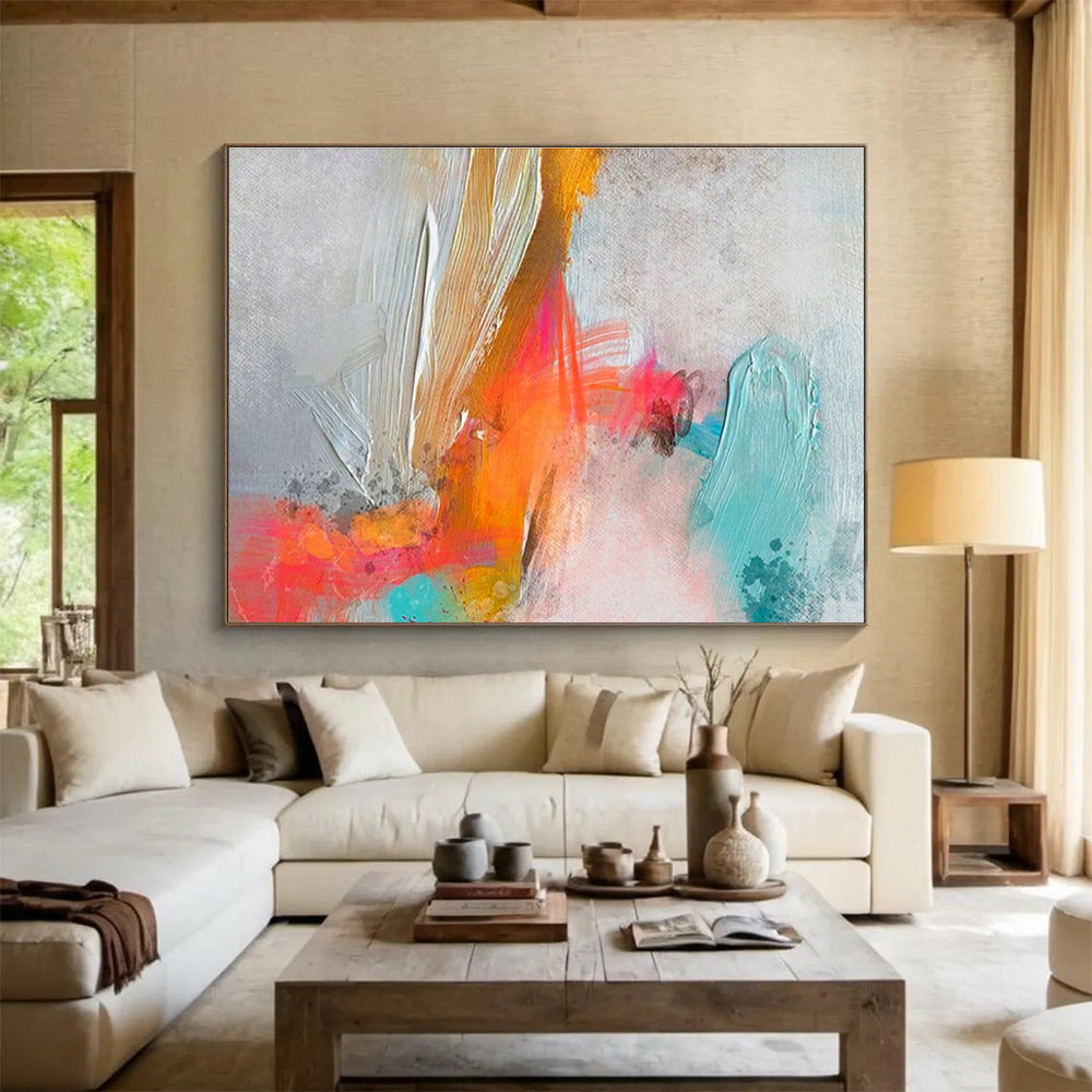 “Colorful Textured Abstract” Abstract Painting On Canvas DKS207