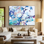 “Colorful Floral Abstract Splash” - Vivid Abstract Painting On Canvas PT147