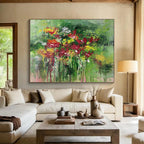 Impressionistic Floral Abstract Painting On Canvas DKS014