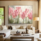 “Pink Tulips” - Realistic Oil Painting On Canvas DKS898