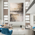 “Neutral Tones Abstract Landscape” - Abstract Landscape Painting On Canvas DS362