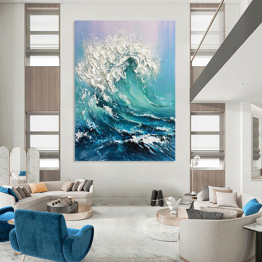 “Textured Ocean Wave” Painting On Canvas PT1448