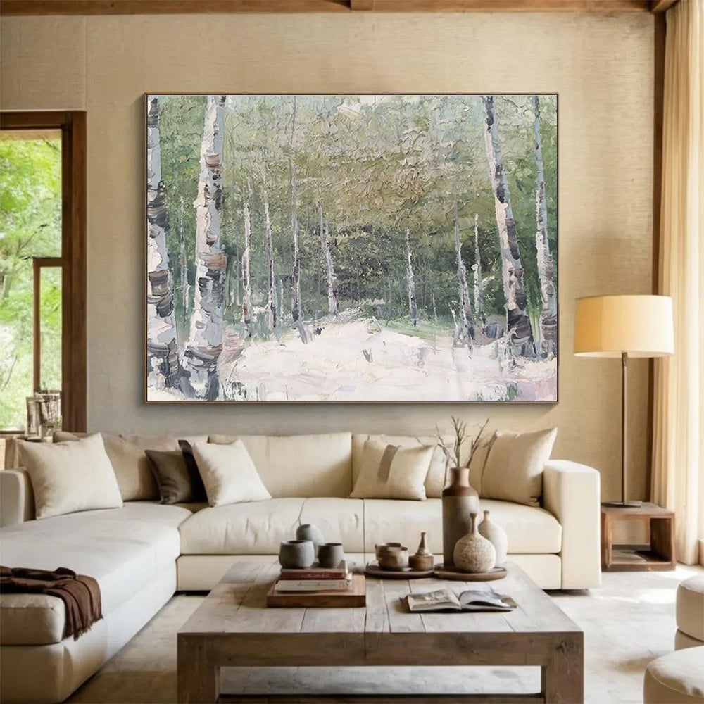 “Aspen Forest Landscape” - Landscape Painting, Great for Nature - Inspired Bedroom & Rustic Living Room DKS629
