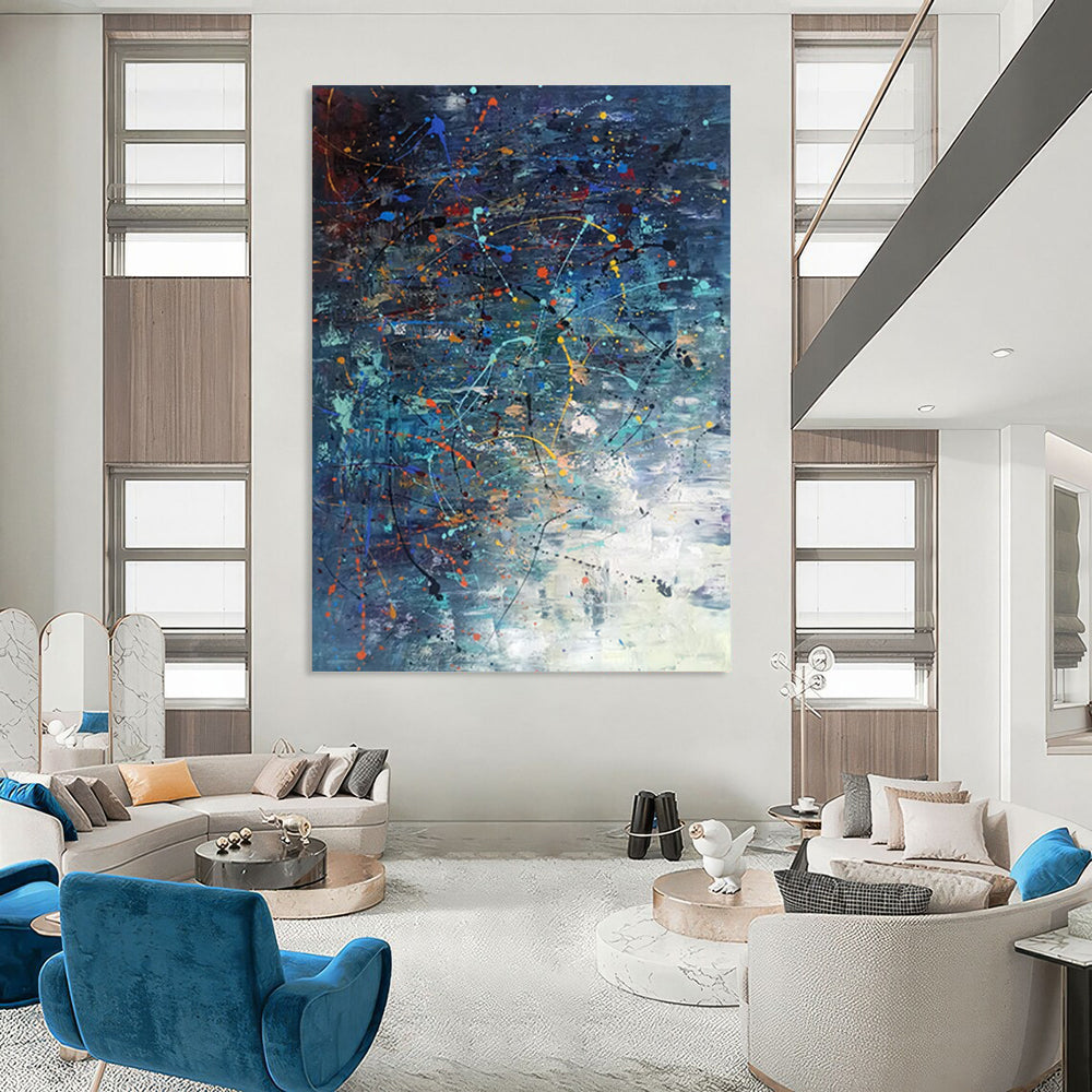 “Color Explosion Abstract” - Bold Splashes of Diverse Hues Painting On Canvas DS246