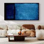 Deep Blue with Subtle Textures "Midnight Calm" Abstract Painting On Canvas PS1185