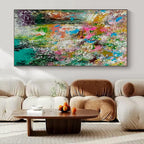 Color Explosion Fantasy - Vivid Mixed - Color Splatter Painting On Canvas PS1226