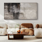 Gray and Black Textured, "Urban Grunge" – Textured Abstract Painting On Canvas PS0961