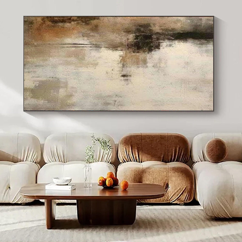 Muted Tones with Abstract Brushstrokes "Muted Melody" Abstract Painting On Canvas PS1210