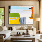 “Muted Geometric Abstract” - Geometric Abstract Painting DKS545