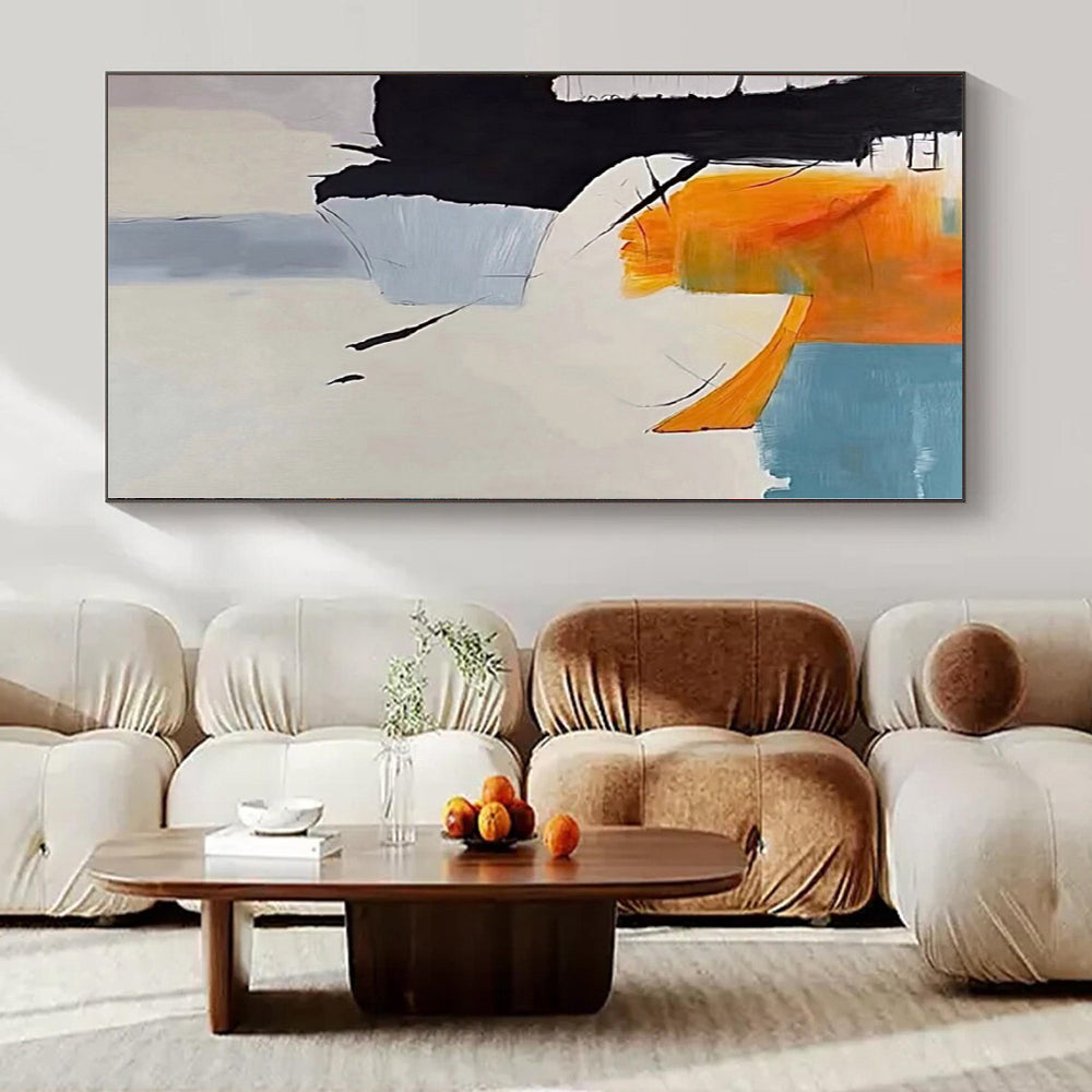 “Color Block Abstract” - Modern Abstract Painting On Canvas PS0208