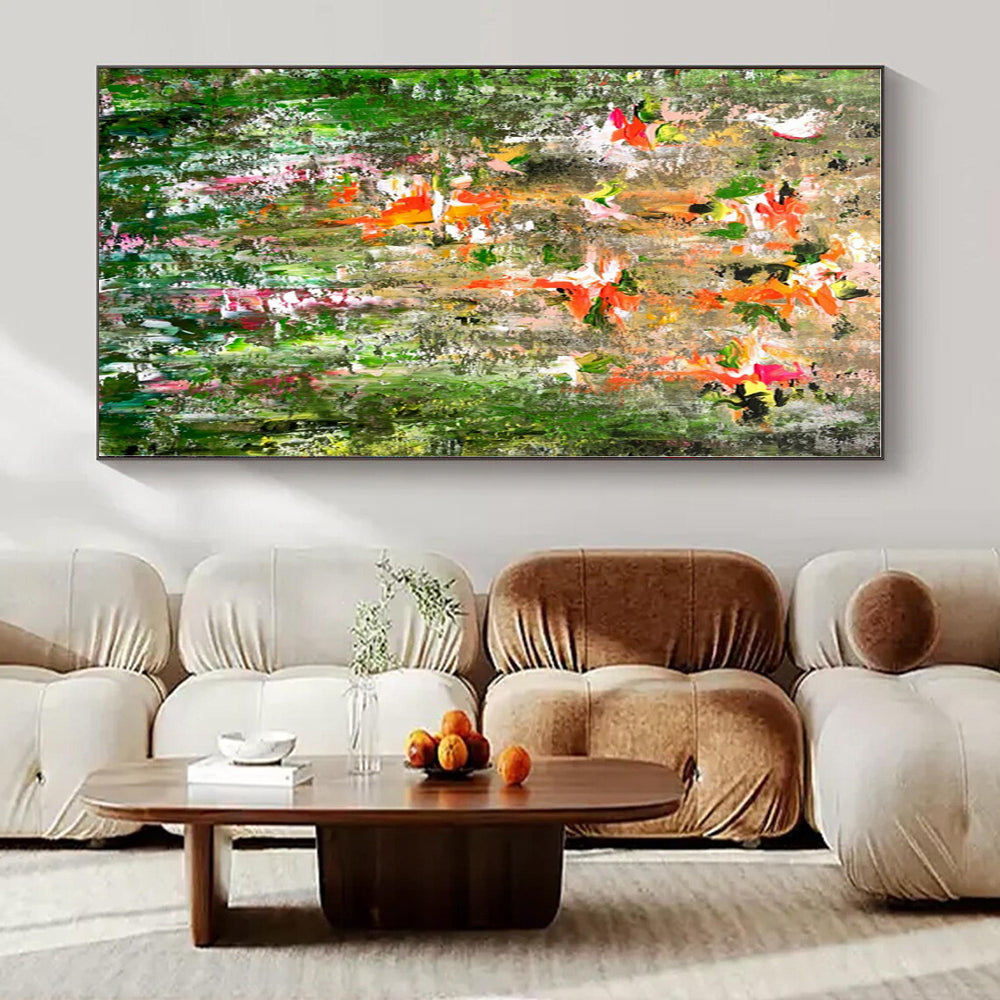 Colorful Floral Impasto Dream - Thick - Painted Abstract Flowers Painting On Canvas PS1236