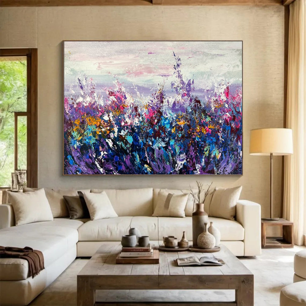 “Green - Blue Lake Reflections” - Muted - Tones Painting On Canvas PT1531