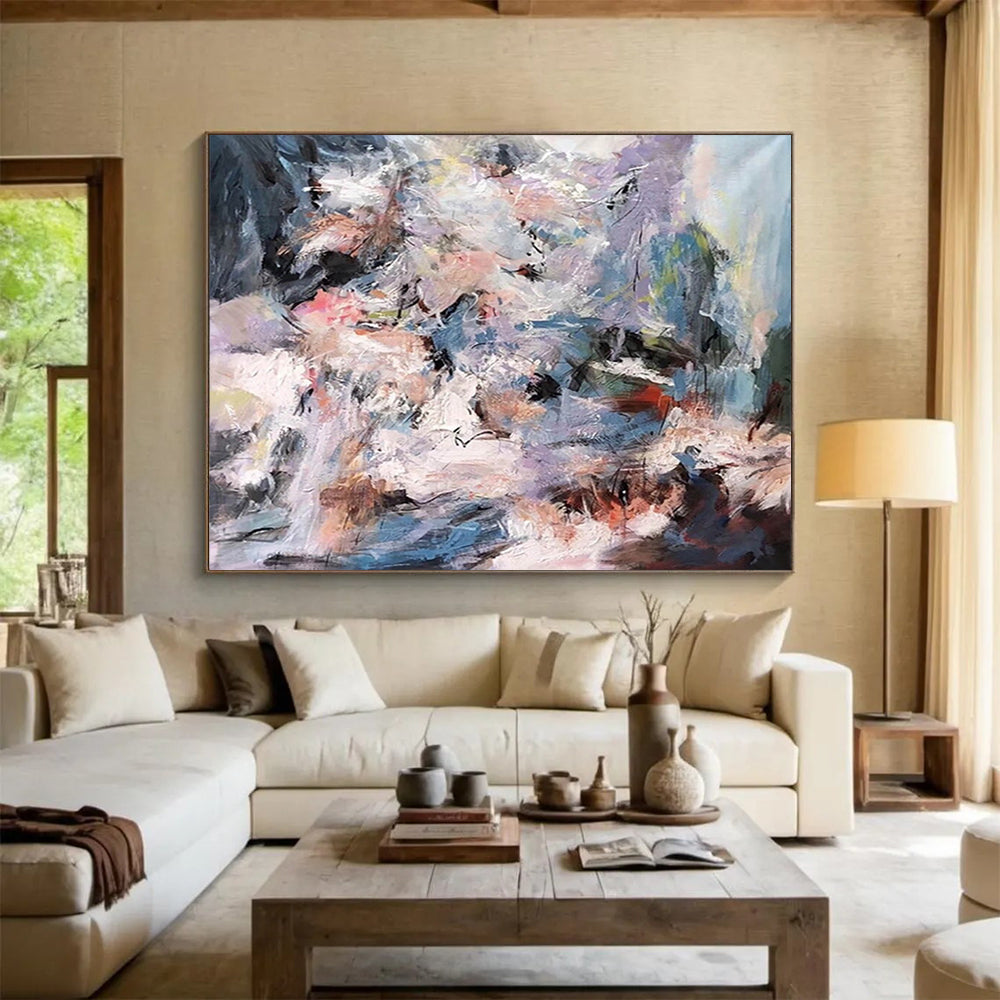 “Colorful Splash Abstract” - Dynamic Abstract Painting On Canvas PT151