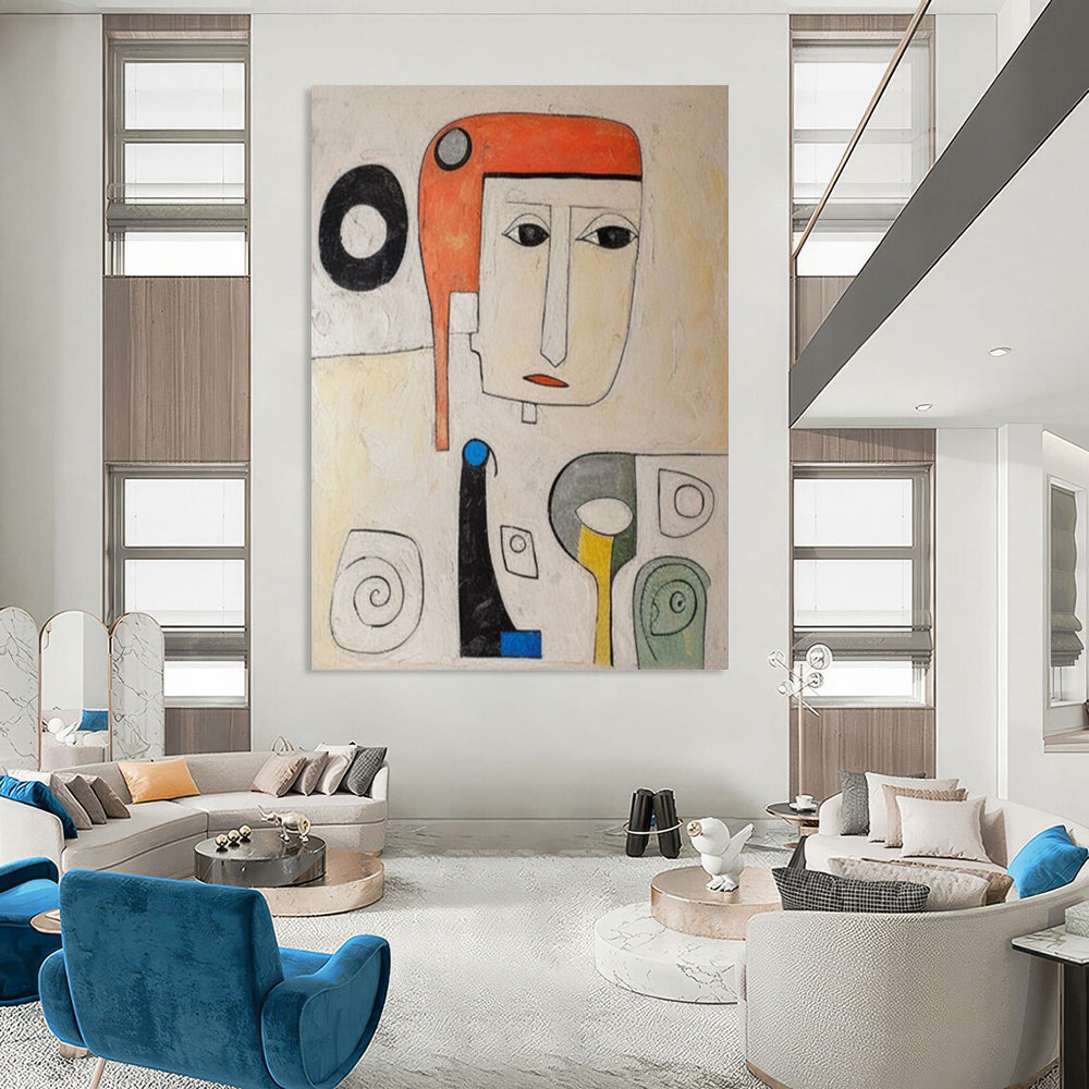 “Colorful Cubist Face” - Cubist Portrait Painting On Canvas DS004