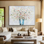 “Colorful Floral Bouquet” - Impasto Still - Life Painting On Canvas PT220