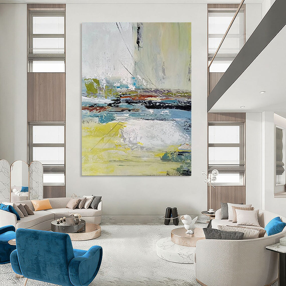 Colorful Abstract Chaos Abstract Expressionist Painting On Canvas DS052