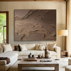 “Sandy Wave Textures” - Textured Abstract Sculpture - Like Painting On Canvas PT095