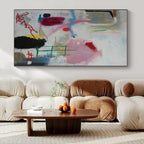 Colorful, Chaotic Strokes "Urban Sketchbook" Abstract Painting On Canvas PS1406