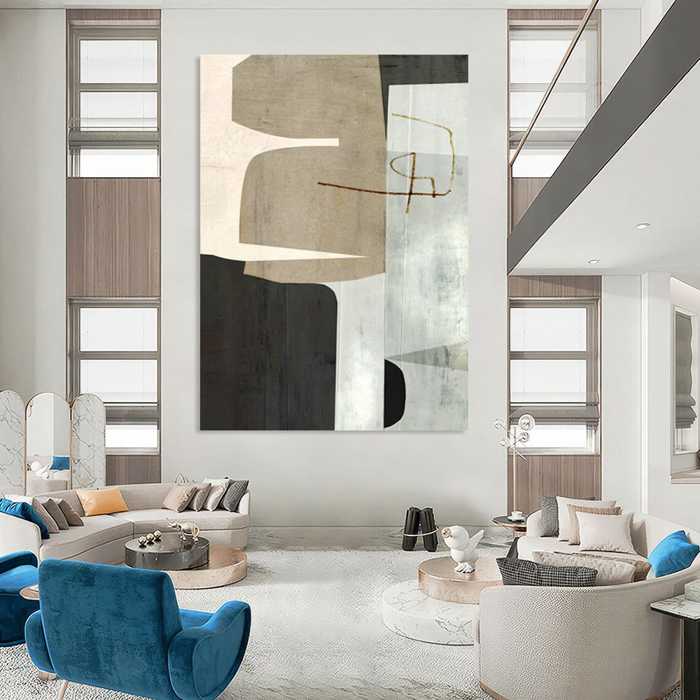 “Color - Drenched Abstract” - Vibrant Pastel Pinks & Blues Painting On Canvas DS158