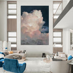 “Pink - Purple Cloudscape” - Realistic Cloud Painting On Canvas PT1975