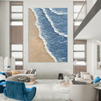 “Beach Wave Textures” - Coastal Landscape Painting On Canvas DS333