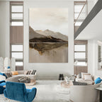 “Mountain and Lake Reflection” - Landscape - Inspired Abstract Painting On Canvas DS358