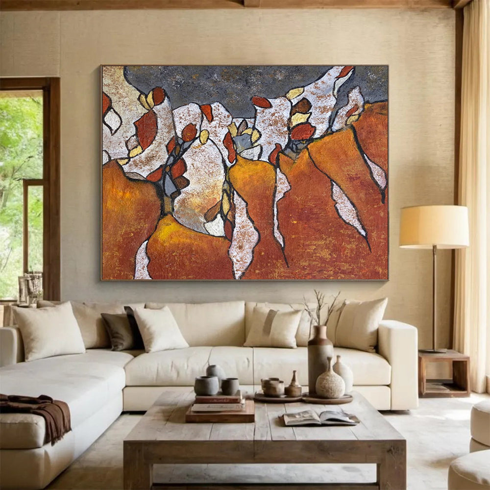 “Abstract Geometric Forms” - Abstract, Constructivist - Styled Painting On Canvas DKS005