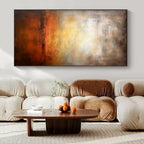 Warm Sunset Reflections, "Ember Horizon" – Abstract Landscape Painting On Canvas PS0917