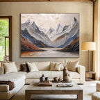 “Textured Alpine Landscape” - Impasto Mountain Painting On Canvas DKS456
