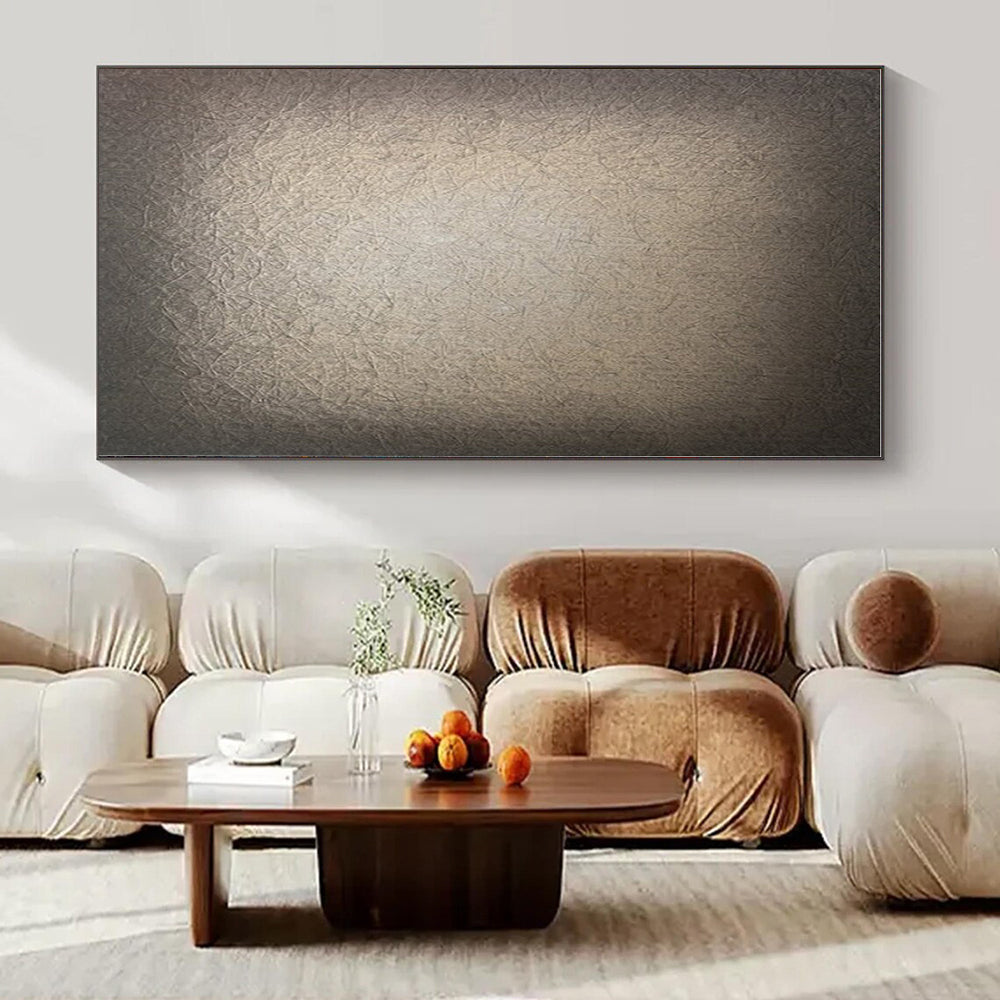 Beige with Intricate Textures "Subtle Silk" Abstract Painting On Canvas PS1366