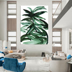 “Muted Green & Gray Split” - Subtle Color Blocking Painting On Canvas DS243