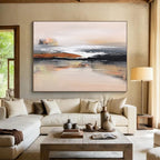 “Soft - Toned Coastal Abstract” - Textured Oil Painting on Canvas DKS914