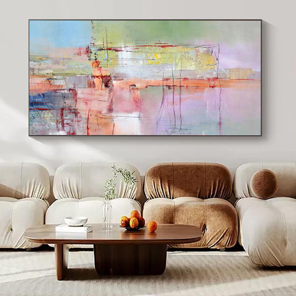 “Pastel Abstract Composition” - Soft Abstract Painting On Canvas PS0211
