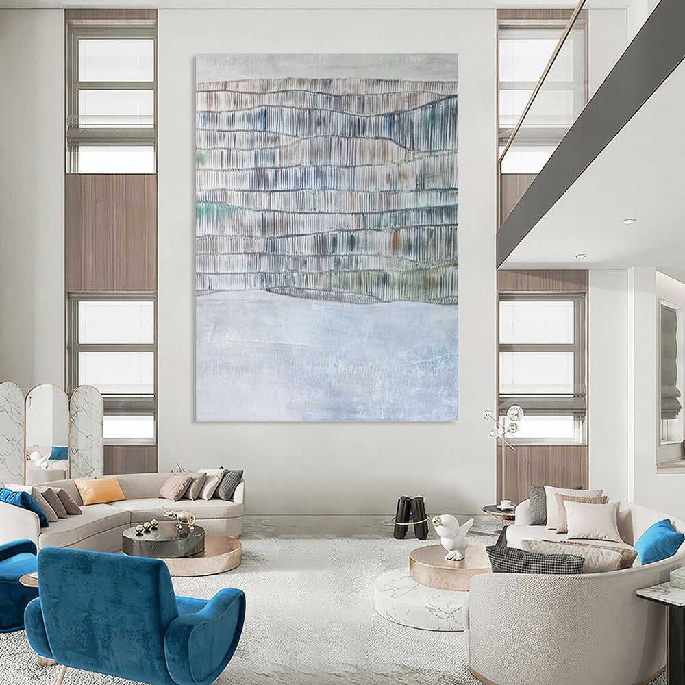 “Color - Infused Textured Layers” - Mixed - Media Abstract Painting On Canvas PT1043