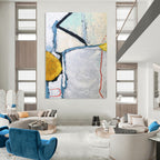 “Grey - Blue Abstract Repetition” - Repetitive Abstract Painting On Canvas PT1105