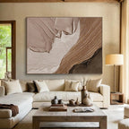 “Textured Earth Tones” - Abstract Landscape Painting On Canvas DKS467