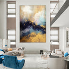 “Energetic Abstract with Gold Accents” - Abstract Painting On Canvas PT1941