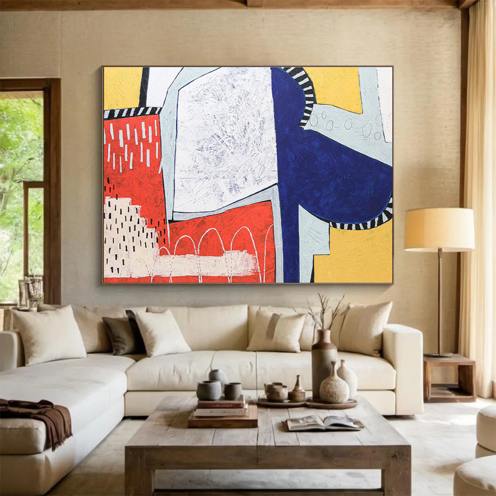 “Colorful Geometric Abstract” - Geometric Abstract Painting DKS544