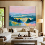 “Color - Drenched Landscape” Landscape Painting On Canvas DKS210