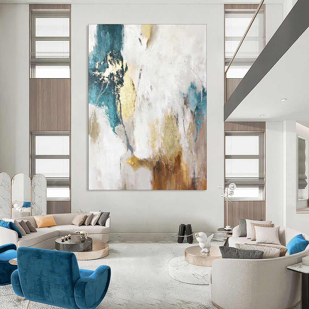 “Elegant Abstract with Gold Accents” - Abstract Luxury Painting On Canvas PT1924